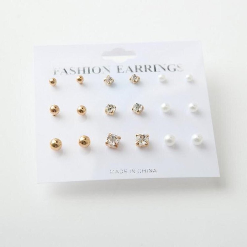 Set Earrings Stud Women Circle Bohemian Hoop Drop Cute Trendy Jewelry - Picture 6 of 6